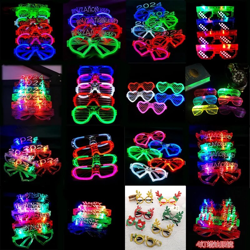 Kids Toys Christmas 2025 - 24 pièces Lunettes LED lumineuses pour