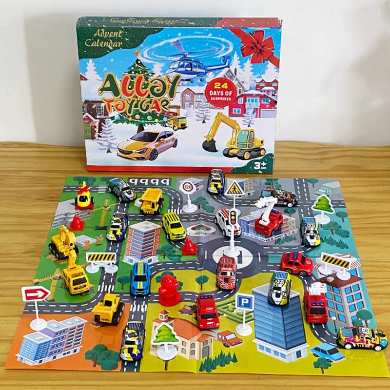 Kids Toys Christmas 2025 - Ensemble de jouets de voiture, 24
